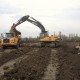 Somerset Dairy Earthworks 3 Loading dumper dozer behind